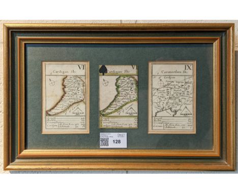 * Playing Card Maps. Morden (Robert), Cardigan Sh. &amp; Carmarthen Sh. 1676 - 1733, two playing card maps of Cardiganshire, 