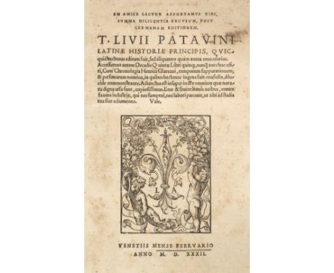 Livy. En amics lector apportamus tibi summa diligentia post Germanam editionem. T. Livii Patavini Latinae Historiae principis