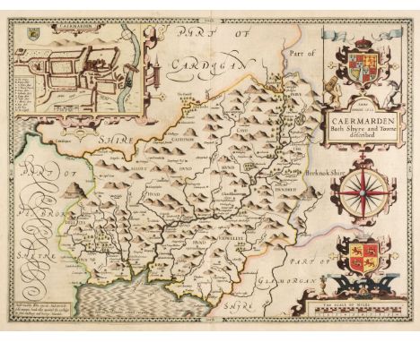 * Carmarthenshire. Speed (John), Caermarden Both Shyre and Towne Described, 1st edition, John Sudbury and George Humble, 1611