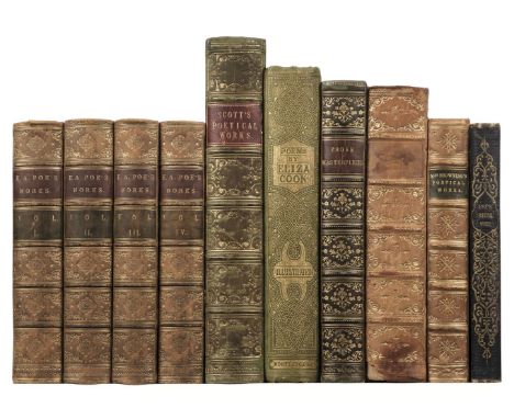 Poe (Edgar Allan). The Works of Edgar Allan Poe, 4 volumes, Edinburgh: Adam and Charles Black, 1874, light spotting (mostly m