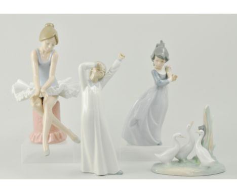 Nao model of a ballerina, 24cms, together with three other Nao models, (4).