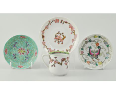 Small quantity of Chinese teaware, to include tea bowls, saucers, etc., (1 box).