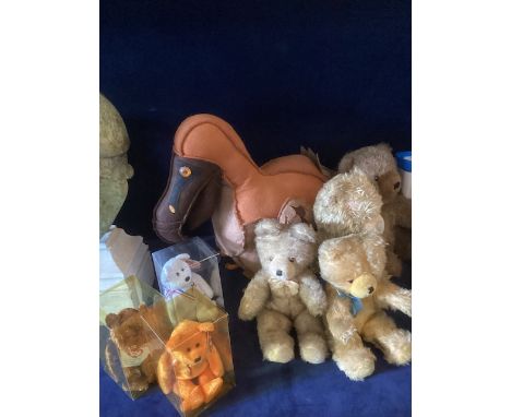 Vintage teddy bears to include 2 Wendy Boston teddy bears 0made in Yorkshire and a dodo felt large toy and some TY beanie ted