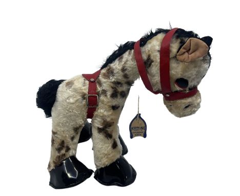 Vintage Ironbridge Merrythought plush teddy bear animals to include: a 1960's 18" Donkey with his bells, original tag attache