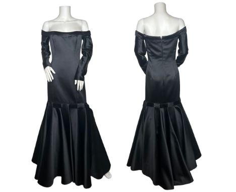 A vintage haute couture evening gown from Italian designer Andrea Odicini. This is a made to order piece, Odicini label with 