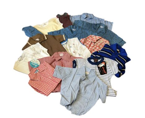 A large collection of midcentury children's and teens' clothing, mostly deadstock, some of which have original swing tags, to