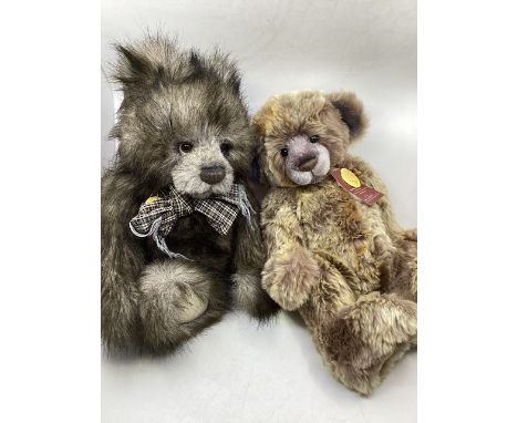 Antique German Teddy bears ( likely steiff ;no buttons remaining in ear) 11” and 9” the golden taller teddy has  emails to th