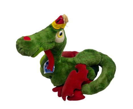 Vintage Ironbridge Merrythough plush teddy bear animal toys to include: a rare 1960s 'Puff the Magic Dragon', an alligator wi