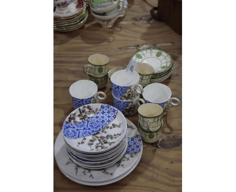 A collection of 19th/20th Century teawaresTo include a Victorian Royal Worcester aesthetic style tea service 1883, comprising