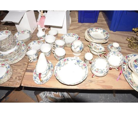 An extensive Royal Cauldon 'Victoria' pattern dinner service Comprising six dinner plates, seven luncheon plates, nine side p