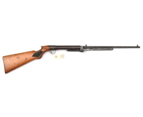 A .177" BSA "L" model underlever air rifle,  40" overall, barrel 17", number L29720 (1925) on 3 hole trigger block, the walnu