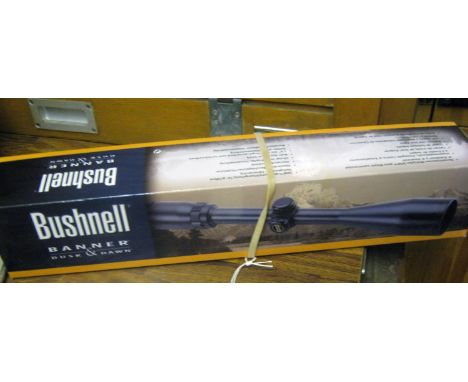 A Bushnell Banner 3-9x50 Dusk &amp; Dawn telescopic sight, with mounts, in its original box with instruction leaflet. New Con
