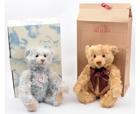 2 Steiff Limited Edition Teddy Bears. A 2012 issue Teddy Bear Ice. (036842), in light blue mohair, 42cm, with growler. With p