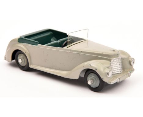 A Dinky Toys Armstrong Siddeley Cabriolet (38e). A harder to find example in light grey with dark green seats, black base, da