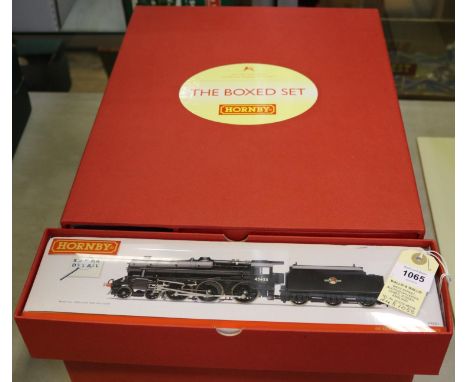 Hornby Railways 'The Boxed Set' comprising - BR class 5MT 4-6-0 tender locomotive RN45455 in unlined black livery. Together w