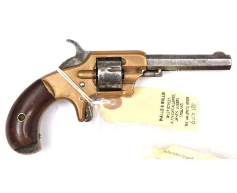 A de-activated 7 shot .22" RF Whitneyville Armoury SA pocket revolver,  number 21128, octagonal barrel 3¼", bronze frame with