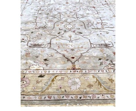 FINE GAROUS DESIGN CARPET, 350cm x 266cm, all over design within matching borders.