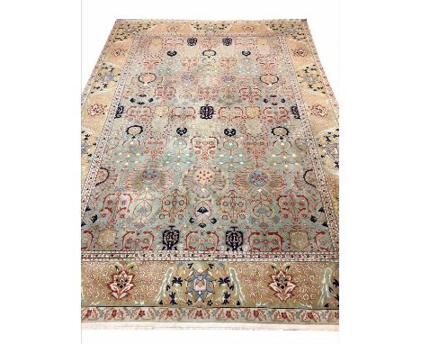 EXCEPTIONAL TABRIZ SAFAVID DESIGN CARPET, 430cm x 300cm, Haji-Jallily all over design within matching borders.