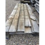 25x Hardwood Dry Sawn English Chestnut Featheredge Boards / Timber Planks