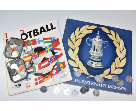 A PANINI 1976-1977 EURO FOOTBALL ALBUM AND FA CUP CENTENARY COMMEMORATIVE MEDALS, comprising a complete Panini Euro Football 