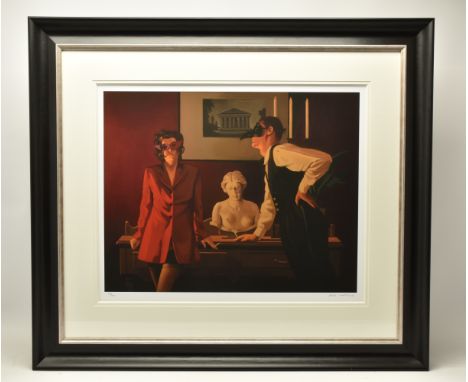 JACK VETTRIANO (SCOTTISH 1951) 'THE SPARROW AND THE HAWK', a signed limited edition print on paper depicting male and female 