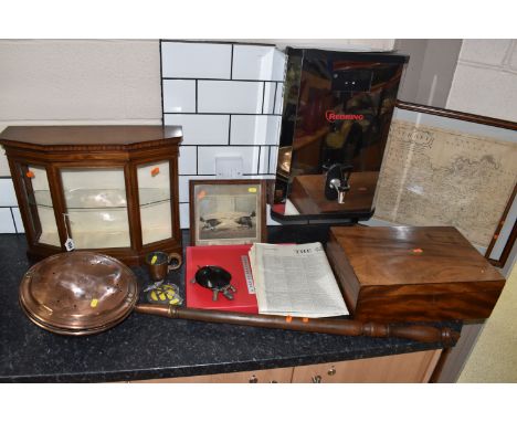 A GROUP OF VINTAGE ITEMS to include a novelty early twentieth-century tortoise-shaped reception bell (tortoise shell is broke