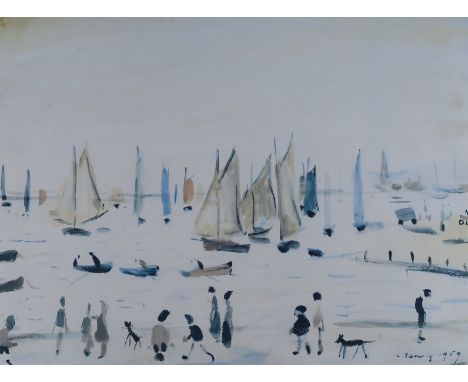 Lawrence Stephen Lowry, limited edition print, 'Yachts, 1959', blindstamped and numbered 573-850, 46 x 60cm