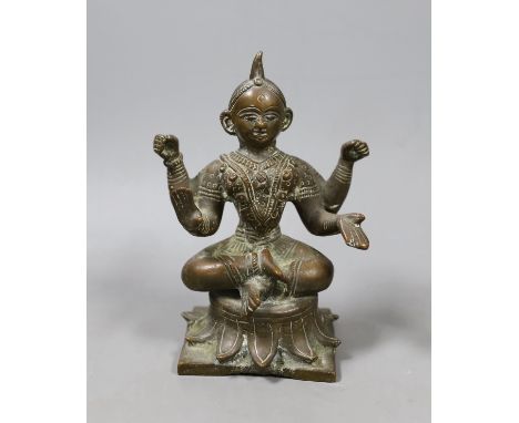 An Indian bronze tantric figure. 14cm high