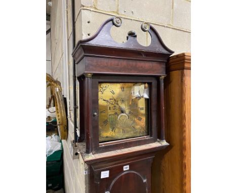 A George III mahogany eight day longcase clock, height 214cm