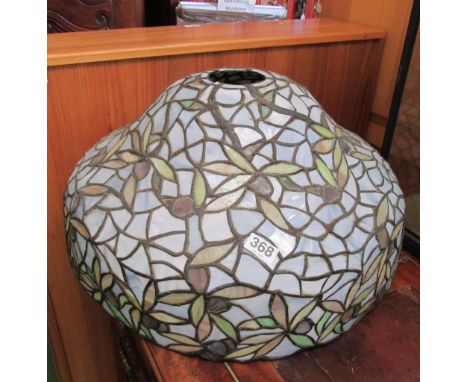 A large stained glass light fitting