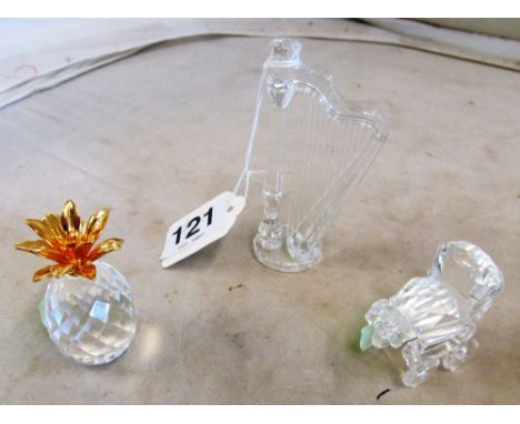 A Swarovski harp, pram and pineapple
