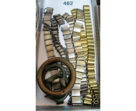 Two slave bangles, bangle and various bracelets