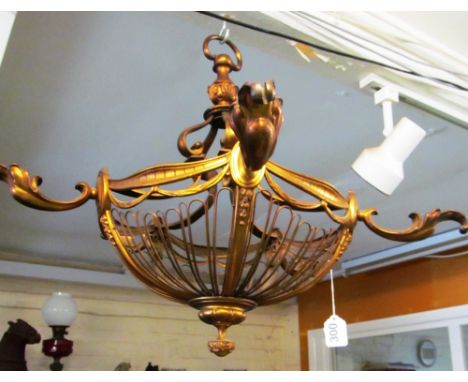 A large ormulu light fitting