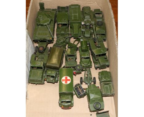 Dinky Military including Centurion tank and Transporter, Reconnaissance car, Ambulance, Recovery tractor, Water tanker and ot