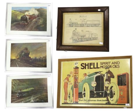 Terence Cuneo Three Signed Prints (i) City of Lancaster 'Royal Scot' (ii) Isambard Kingdom Brunel 'The Cheltenham Flyer' (iii