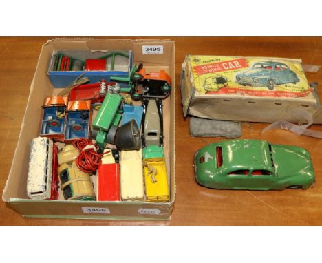Dinky Various 1950's Vehicles including 30c Daimler, Dodge Farm produce truck, Bedford refuse, 751 Lawn mower (boxed) and oth