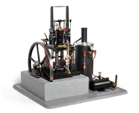 Cotswold Heritage Atlas Stationary Engine with Boiler CH414, both mounted on base (E)