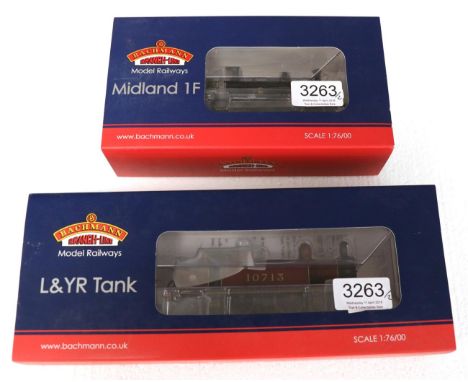 Bachmann OO Gauge Locomotives 31168 2-4-2T L&YR 10713 6DCC and 31432 0-6-0T Midland Class 1F BR black 6DCC (both E boxes G) (