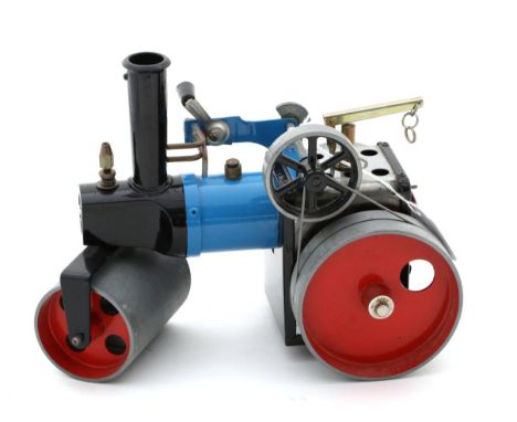 Mamod Traction Engine and Road Roller (both repainted) (2)