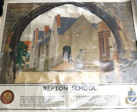 LMS Poster Repton School By Norman Wilkinson DR (G, some minor damage mainly to edges)