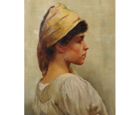19th Century English School. Portrait of a Girl, Oil on Canvas, 20” x 16”