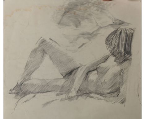 Howard Morgan (1949-   ) British. A Naked Girl Reclining, Pencil, Unframed, 13.5” x 15.5”, together with a large quantity of 