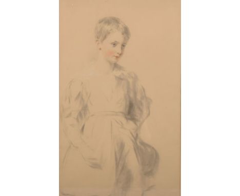 Margaret Sarah Carpenter (1793-1872) British. Portrait of ‘James William Baillie’ (1832-1913), Chalks, Circa. 1839/40, 19.5” 