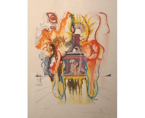 Salvador Dali (1904-1989) Spanish. ‘Mystic’ (Indian), Lithograph, Signed and numbered 46/1000 in pencil, 28” x 21”