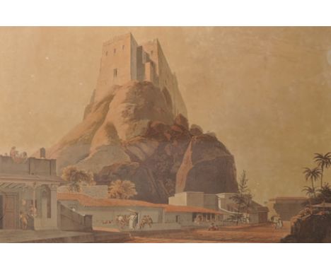 After Thomas Daniell (1749-1840) British. ‘The Great Pagoda, Tritchinpoly’, Print, overall 18.25” x 24.75”