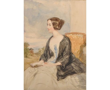 Margaret Sarah Carpenter (1793-1872) British. Portrait of Frances Charlotte Josephine Smart (nee de Bernier), Watercolour, Si