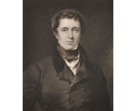 Margaret Sarah Carpenter (1793-1872) British. A Portrait of R P Bonington Esq, Engraved by J P Quilley, Unframed, 12.5” x 9.2