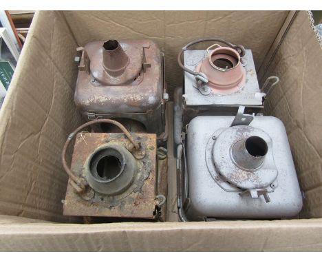 A box containing five signal lamp interiors all a/f