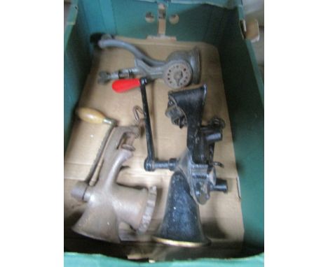 Three vintage mincers 