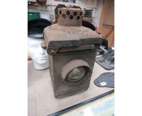 A railway signal lamp exterior 